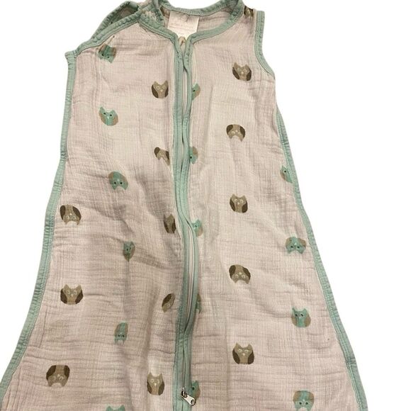 aden + anais Sleep Sack with Owl Print - Green and Brown - Picture 1 of 8